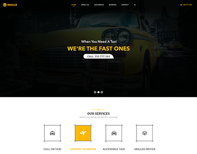 Wheeler - Taxi Company & Cab Service PSD Template