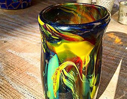 Glass Blown Water Cup