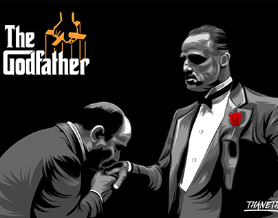 Project thumbnail - The GodFather Illustration Black and white
