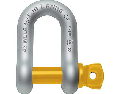 D SHAPED FORGED CHAIN SHACKLE WITH SCREW PIN