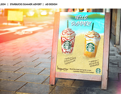 Starbucks Summer Illustrated Ad Concept