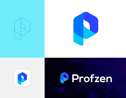 P letter mark logo | Blockchain logo design