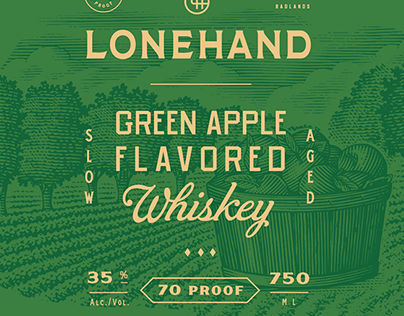 Lonehand Whiskey Labels Illustrated by Steven Noble