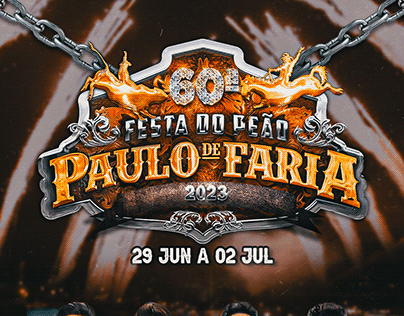 Flyer Festa do Peão de Paulo de Faria 2023
