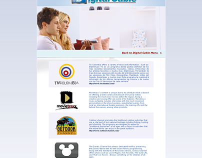 Website for Cable TV Aruba