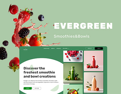 Evergreen Smoothies&Bowls website