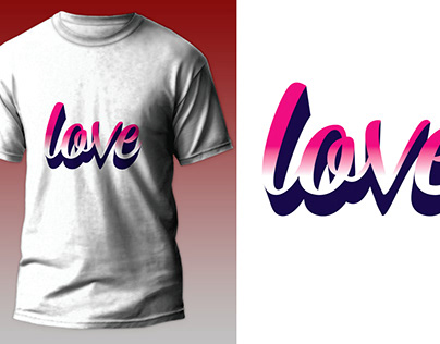 This is 3D text T shirt Design