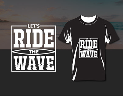 Typography Wave t-shirt design