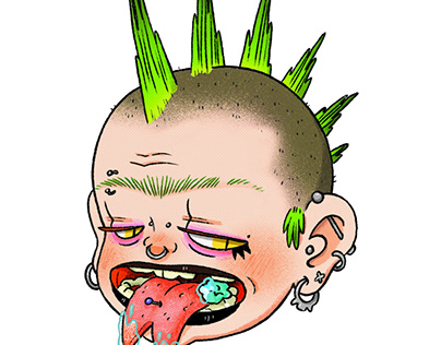 Punk gum sticker