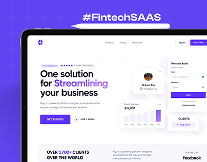 Fintech SAAS Website design