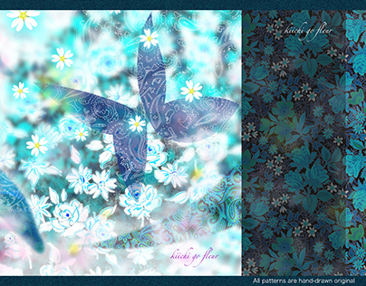 New coexistence /flower illustration/pattern/装丁/ファンタジー