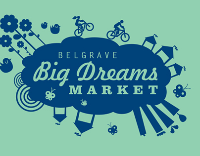 Belgrave Big Dreams Market illustration and design