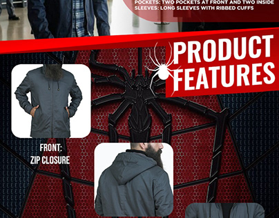 Spider Man Homecoming Tom Holland Grey Cotton Jacket