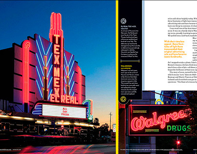 Tribute to Vintage Neon - Texas Highways August Issue