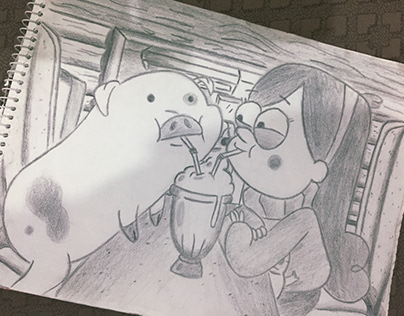 Waddles and Mabel Sketch