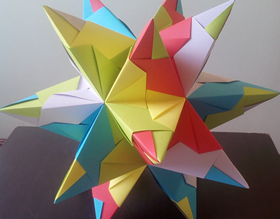 Estrella de 20 puntas en origami
