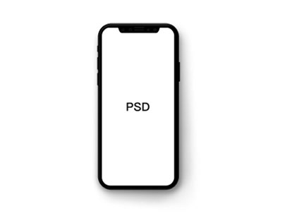 Clean iPhoneX Free PSD Mockup