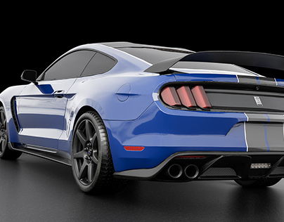 Ford Mustang low poly