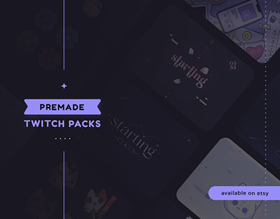 Streamer Twitch Graphics // Animated Premade Packs