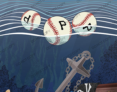 Pittsburgh Pirates Beach Towel Illustration