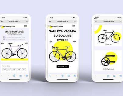 Solaris Cycles bike shop website