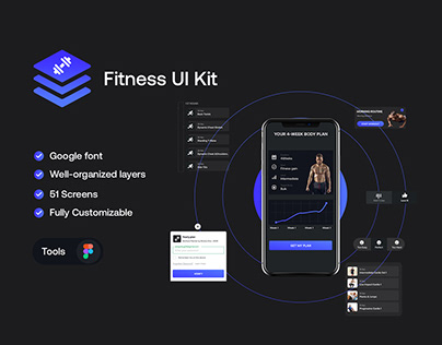 Project thumbnail - Fitness App UI Kit Figma