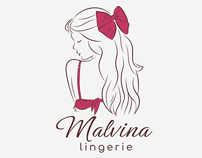 Логотип и карточка для бренда женского белья Malvina