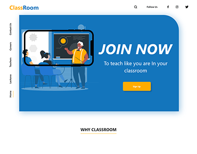 ClassRoom (Landing Page) Web Design