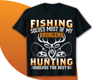 hunting and fishing deer t shirts design