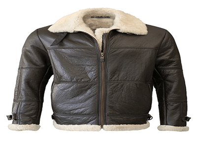 David Brown Shearling Leather Jacket