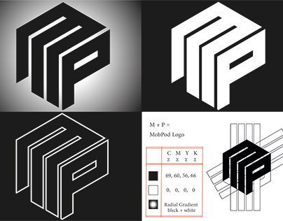 3D Logo Identity for Mobpod Company.