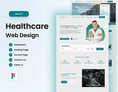 Doctor Appointment web app design - Landing Page Design