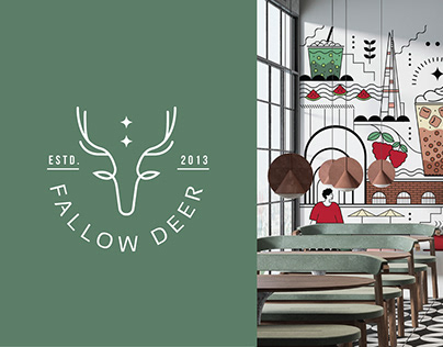 Branding Design and Illustration for The Fallow Deer