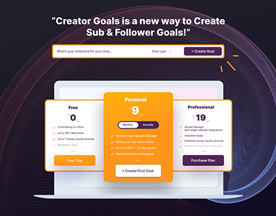 Creator Goals Web Design