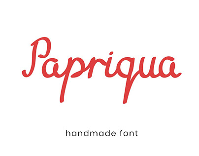 Papriqua hand-drawn font