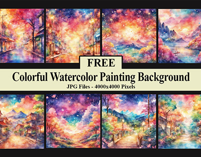 Colorful Watercolor Painting Background