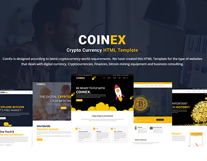 COINEX - Bitcoin And Crypto Currency HTML Template