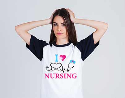 Nursing T-shirt Design. Typography T-shirt Design