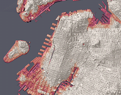 Manhattan Elevation Map