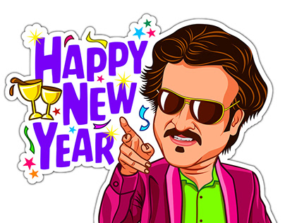 New Year Stickers - Hike Messenger