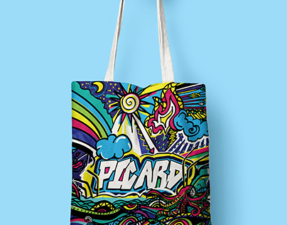 PICARD graffiti inspired design for a bag