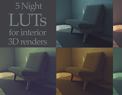 5 Night LUTs for your 3D interior Renders