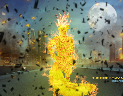 Fire FoxyMan( photo manipulation)