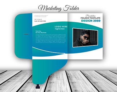 modern clean marketing folder design