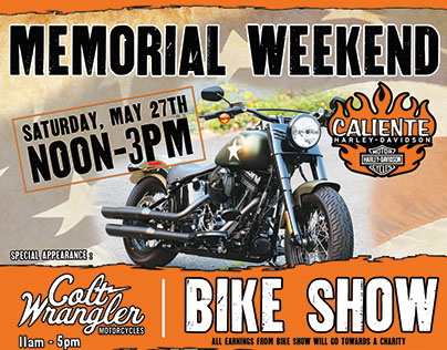 Caliente Harley - Davidson Memorial Weekend Flyer