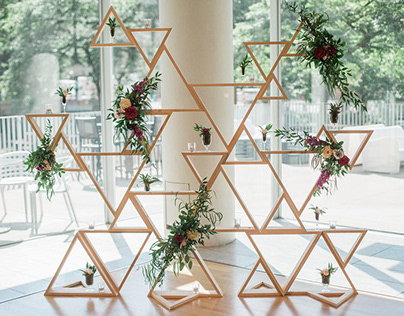 Geometric take on the contemporary weddings
