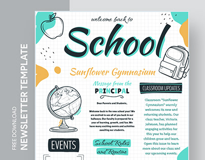 Free Editable Online Parents Newsletter Template