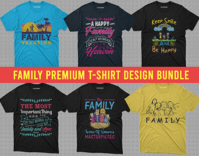 Family Premium T Shirt Design Bundle