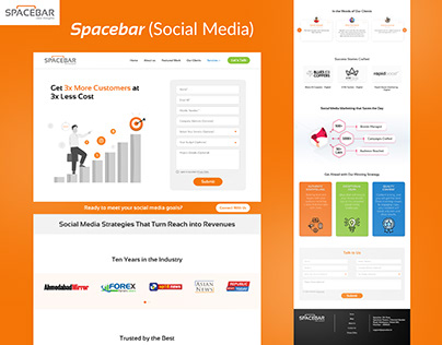 Spacebar (Social Media Landing page)