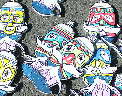 Street art / Mask can nacho libre - Montréal & Paris.